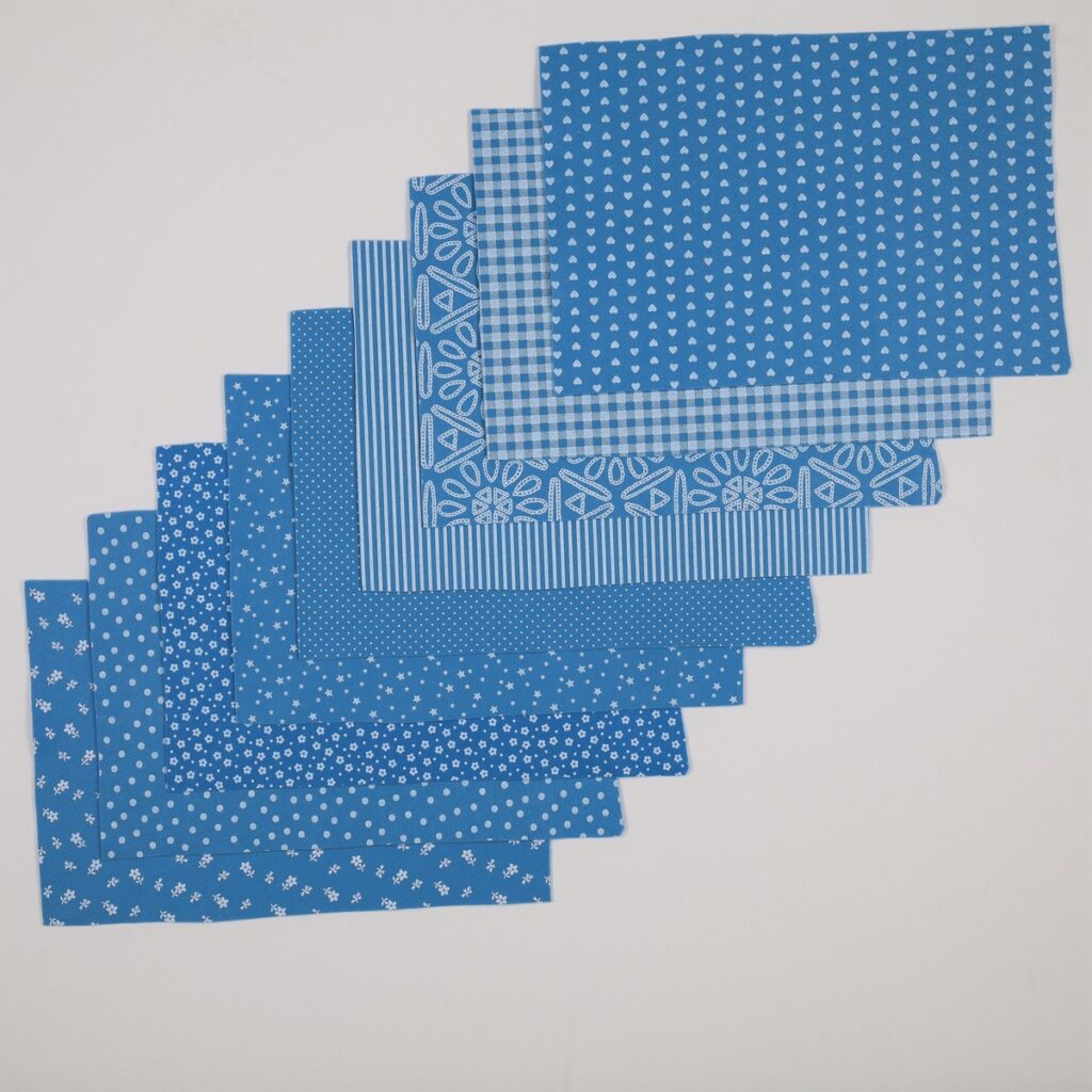 Pacco Assortito Pannolenci Stampato Fantasia 9 Fantasie Assortite azzurro