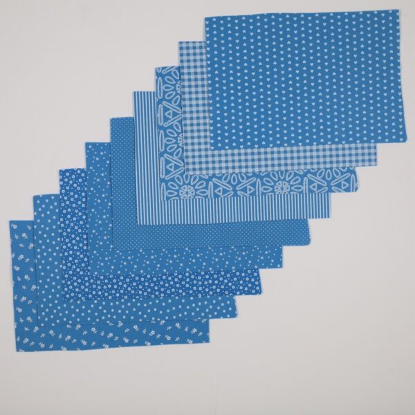 Pacco Assortito Pannolenci Stampato Fantasia 9 Fantasie Assortite azzurro