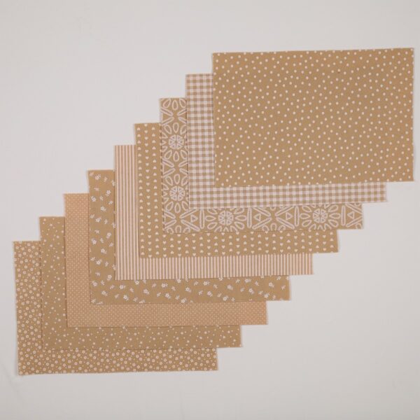 Pacco Assortito Pannolenci Stampato Fantasia 9 Fantasie Assortite beige palomino