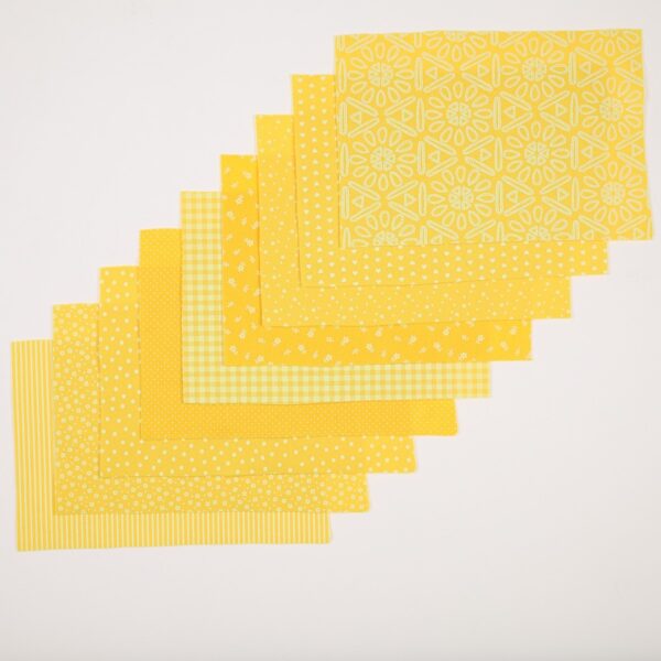 Pacco Assortito Pannolenci Stampato Fantasia 9 Fantasie Assortite Giallo