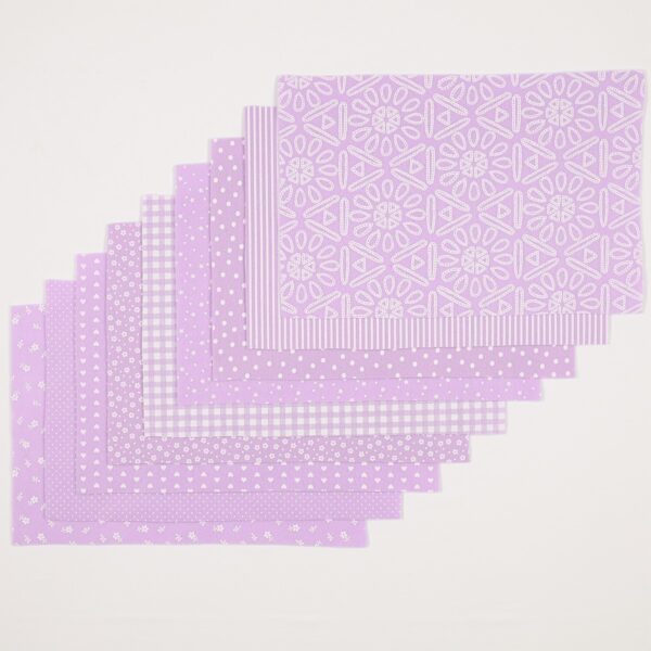 Pacco Assortito Pannolenci Stampato Fantasia 9 Fantasie Assortite Lilla