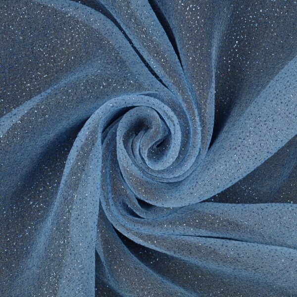 Tessuto Organza Glitter - Cielo Glitter Celeste - Mezzo Metro