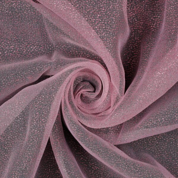 Tessuto Organza Glitter - Rosa Baby Glitter Rosa - Mezzo Metro