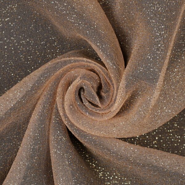 Tessuto Organza Glitter - Nudo Glitter Oro - Mezzo Metro