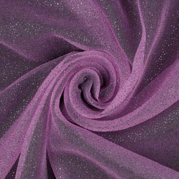 Tessuto Organza Glitter - Glicine Glitter Viola - Mezzo Metro