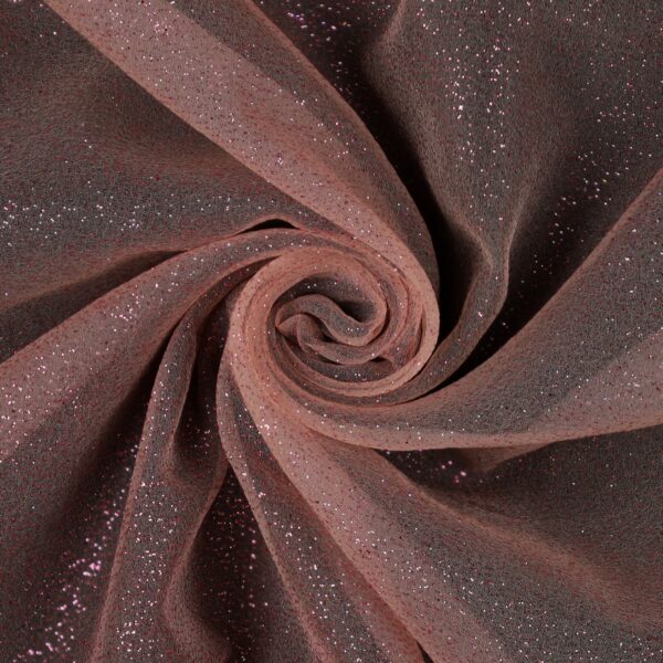 Tessuto Organza Glitter - Rosa Antico Glitter Rosa - Mezzo Metro