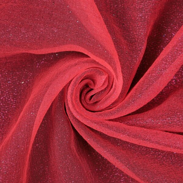 Tessuto Organza Glitter - Rosa Fluo Glitter Fucsia - Mezzo Metro