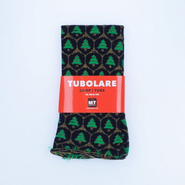 Tubolare Elasticizzato In Maglia - Alberello Glitter 8cm Blu Navy