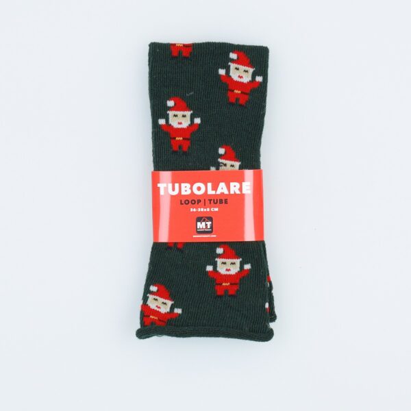 Tubolare Elasticizzato In Maglia - Babbo Natale 5cm Verde Inglese