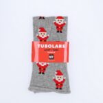 Tubolare Elasticizzato In Maglia - Babbo Natale 8cm Grigio Chiaro