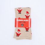 Tubolare Elasticizzato In Maglia - Babbo Natale 8cm Panna