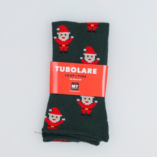 Tubolare Elasticizzato In Maglia - Babbo Natale 8cm Verde Inglese