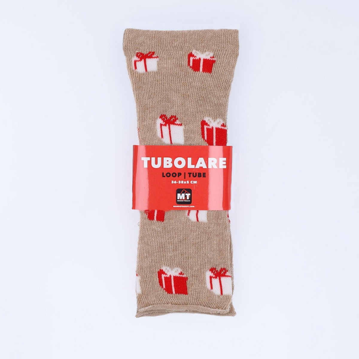 Tubolare Elasticizzato In Maglia - Pacco Regalo 5cm Tortora