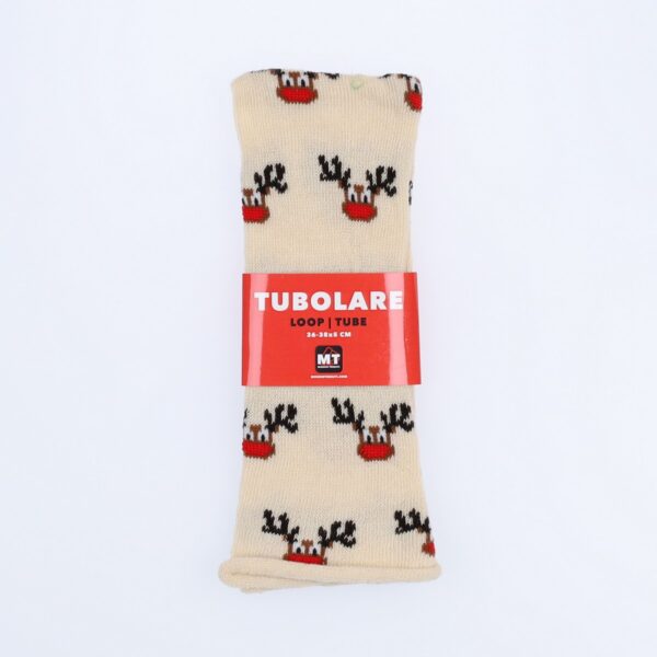 Tubolare Elasticizzato In Maglia - Renna 5cm Panna