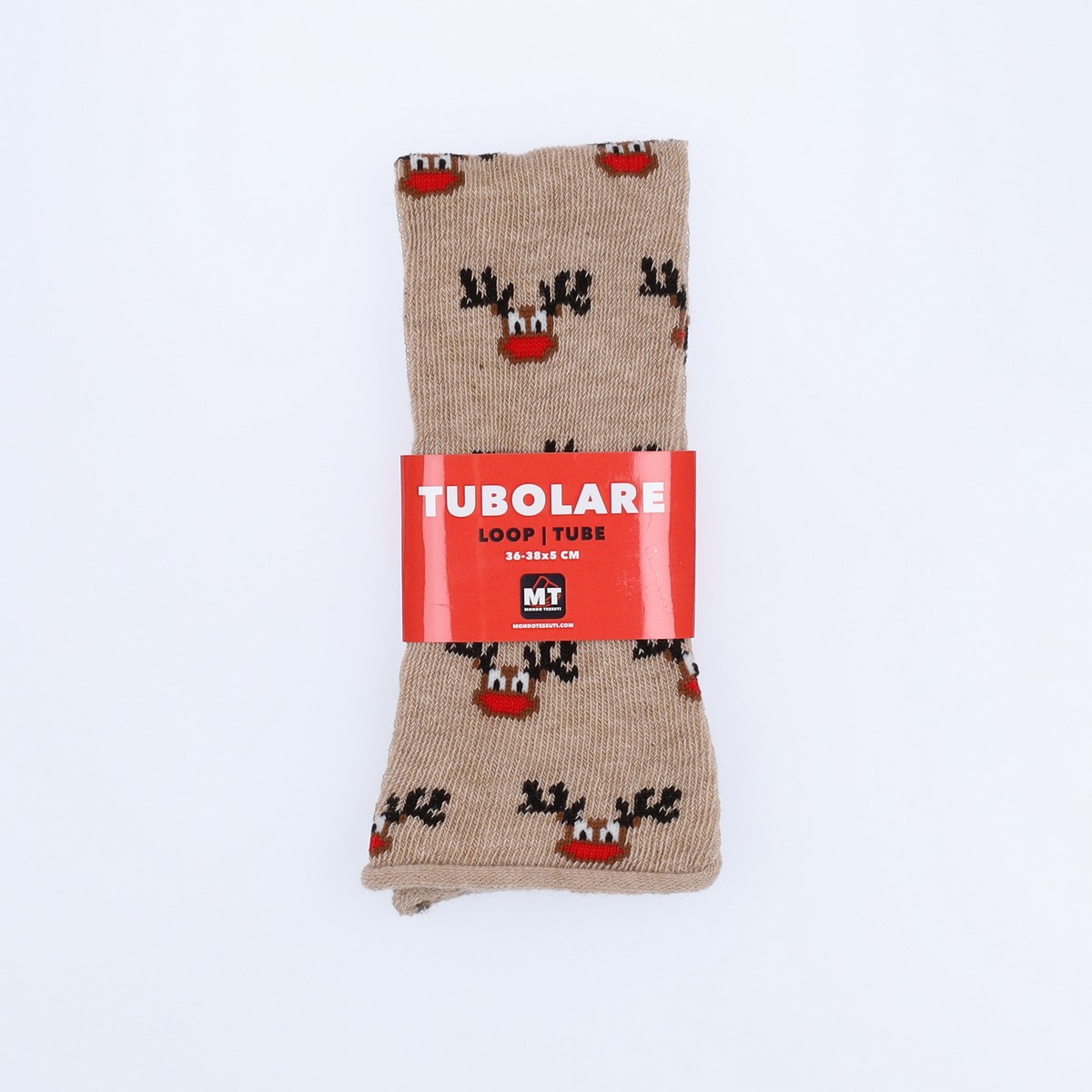 Tubolare Elasticizzato In Maglia - Renna 5cm Tortora