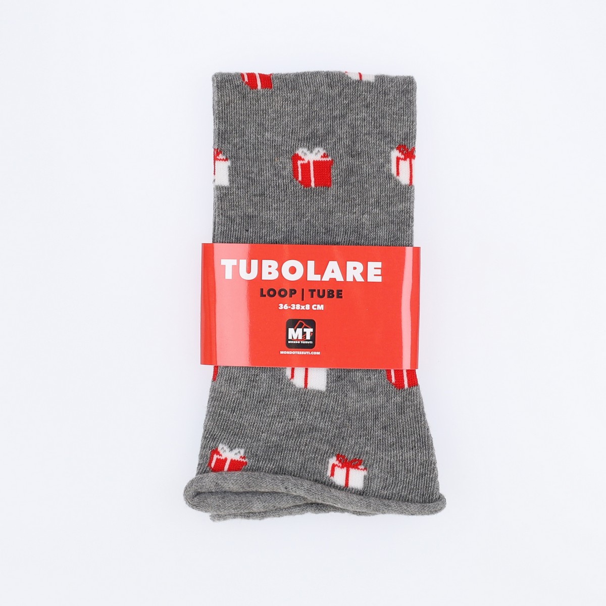 Tubolare Elasticizzato In Maglia - Pacco Regalo 8cm Grigio Scuro