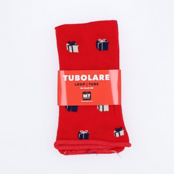 Tubolare Elasticizzato In Maglia - Pacco Regalo 8cm Rosso