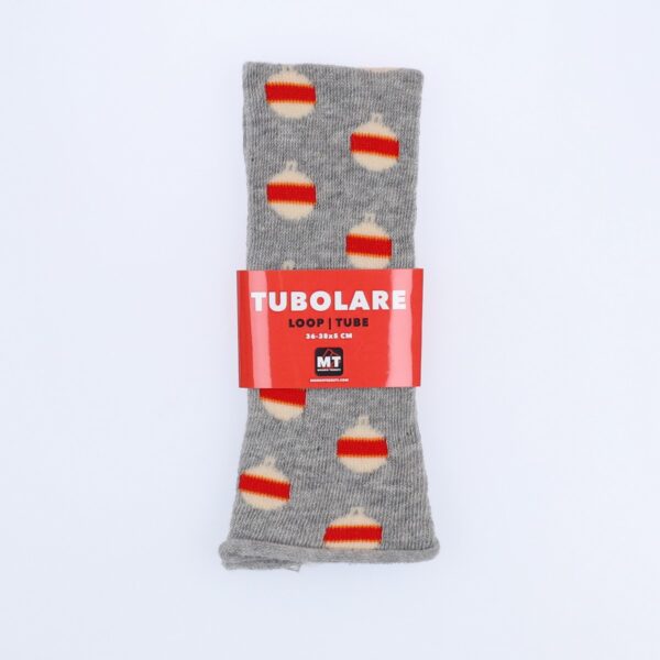 Tubolare Elasticizzato In Maglia - Pallina Di Natale 5cm Grigio Chiaro