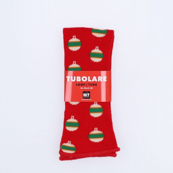 Tubolare Elasticizzato In Maglia - Pallina Di Natale 5cm Rosso