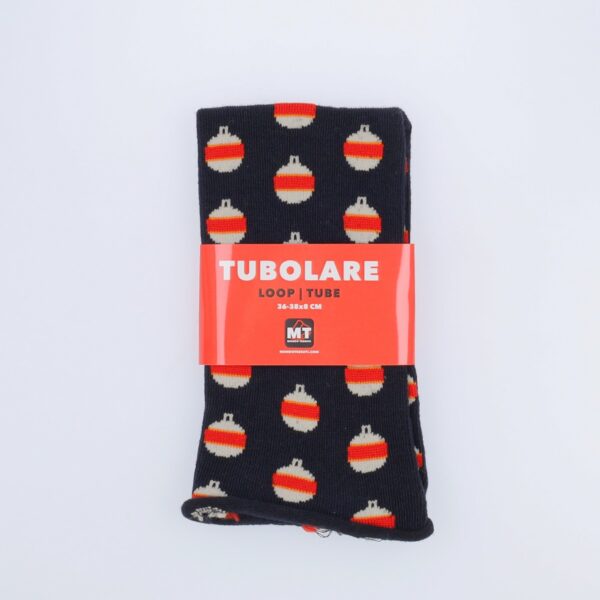 Tubolare Elasticizzato In Maglia - Pallina Di Natale 8cm Blu Navy