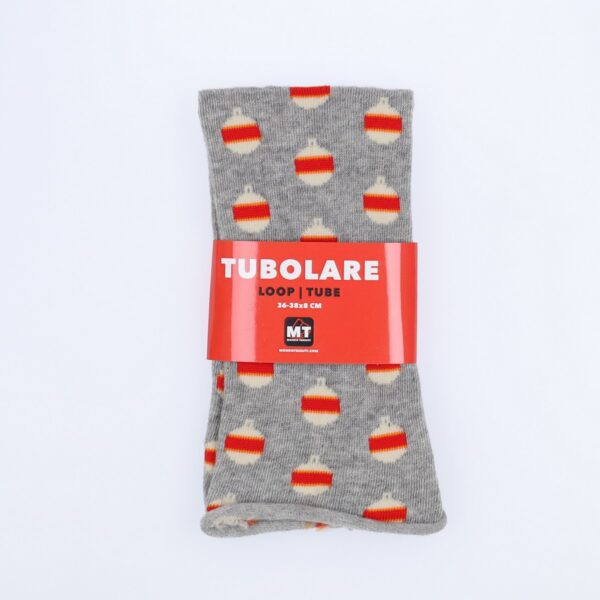 Tubolare Elasticizzato In Maglia - Pallina Di Natale 8cm Grigio Chiaro