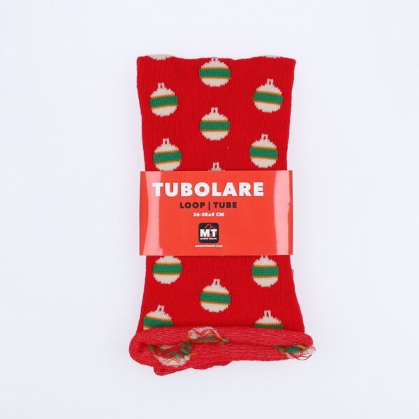 Tubolare Elasticizzato In Maglia - Pallina Di Natale 8cm Rosso