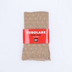 Tubolare Elasticizzato In Maglia - Pois Oro 8cm Tortora