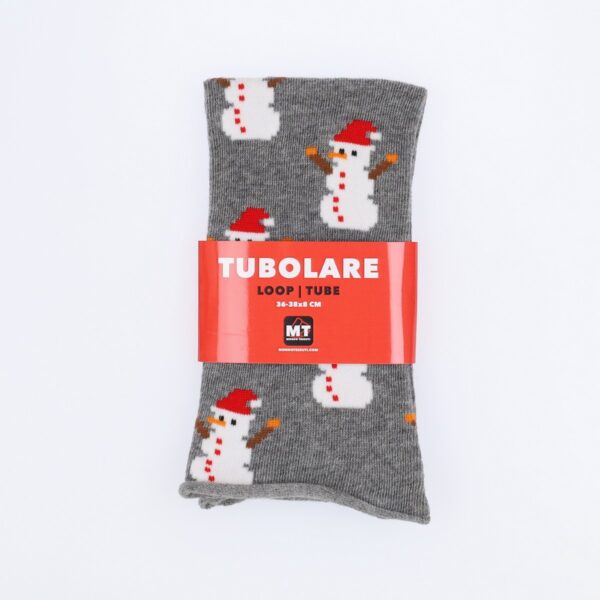 Tubolare Elasticizzato In Maglia - Pupazzo Di Neve 8cm Grigio Scuro