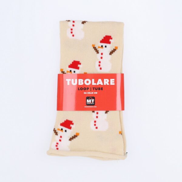 Tubolare Elasticizzato In Maglia - Pupazzo Di Neve 8cm Panna