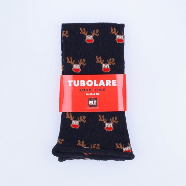 Tubolare Elasticizzato In Maglia - Renna 8cm Blu Navy