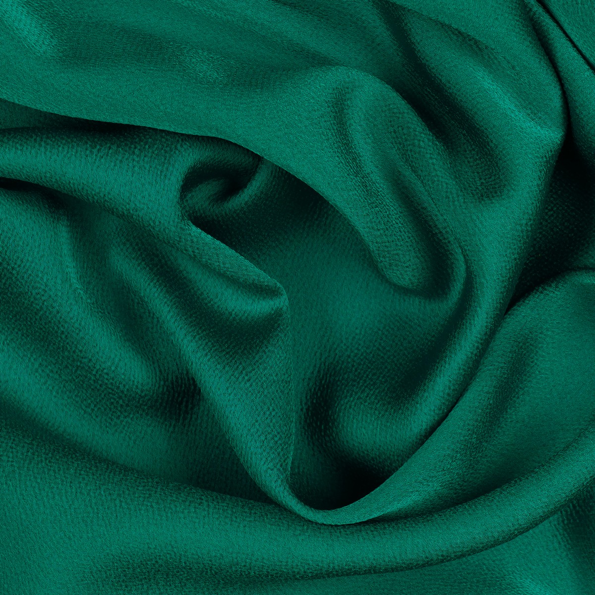 Tessuto Satin Debacato Mano Seta - Verde Smeraldo - www