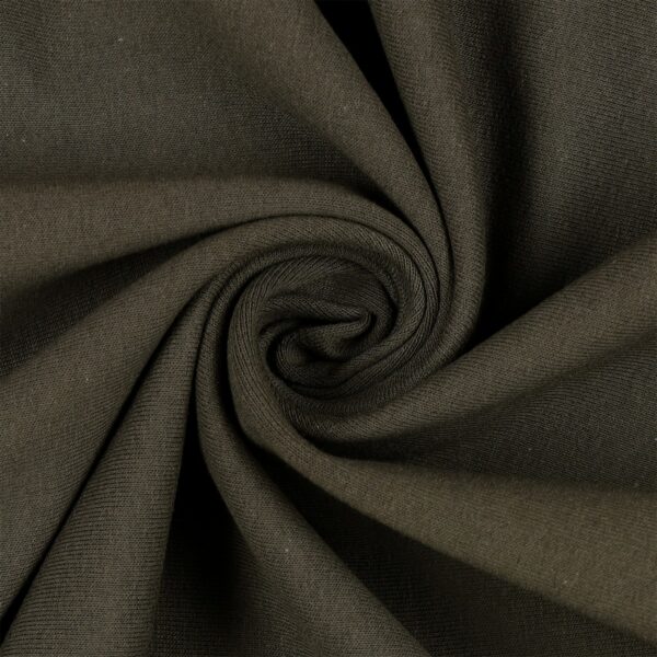 Tessuto Felpa Garzata - Verde Militare - Mezzo Metro