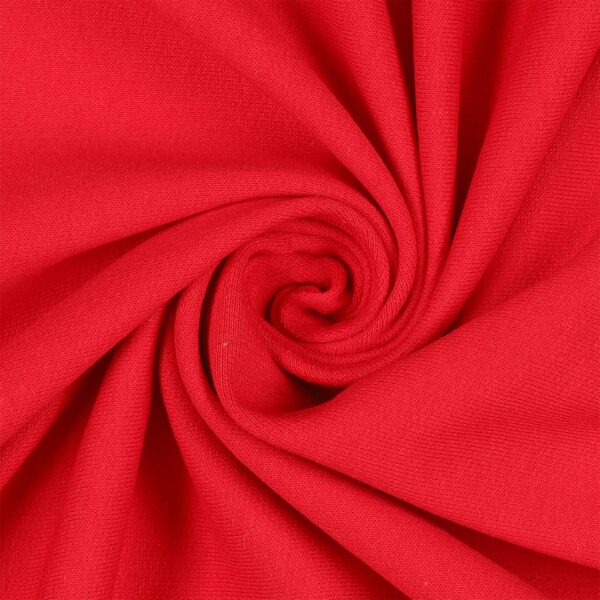 Tessuto Felpa Garzata - Rosso - Mezzo Metro