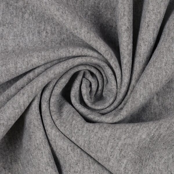 Tessuto Felpa Garzata - Grigio Chiaro - Mezzo Metro