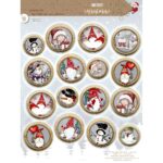 Pannello Pannolenci Stampa Natalizia Classica Merry Christmas - Gnomi e Pupazzi