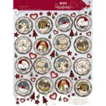 Pannello Pannolenci Stampa Natalizia Classica Merry Christmas - Case e Babbo Natale