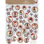 Pannello Pannolenci Stampa Natalizia Classica Merry Christmas - Gnomi e Renne