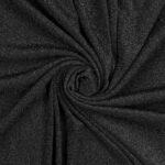 Tessuto Madrid Maglina con Lurex Jersey Bi-Elastica - Fondo Nero-Lurex Nero