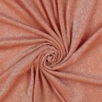 Tessuto Madrid Maglina con Lurex Jersey Bi-Elastica - Fondo Salmone-Lurex Argento