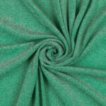 Tessuto Madrid Maglina con Lurex Jersey Bi-Elastica - Fondo Tiffany-Lurex Argento