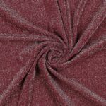 Tessuto Madrid Maglina con Lurex Jersey Bi-Elastica - Fondo Bordeaux-Lurex Argento