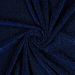 Tessuto Madrid Maglina con Lurex Jersey Bi-Elastica - Fondo Nero-Lurex Royal