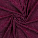 Tessuto Madrid Maglina con Lurex Jersey Bi-Elastica - Fondo Nero-Lurex Fucsia