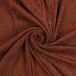 Tessuto Madrid Maglina con Lurex Jersey Bi-Elastica - Fondo Nero-Lurex Arancio