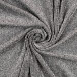 Tessuto Madrid Maglina con Lurex Jersey Bi-Elastica - Fondo Nero-Lurex Argento