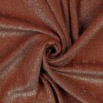 Tessuto Madrid Maglina con Lurex Jersey Bi-Elastica - Fondo Ruggine - Lurex Argento