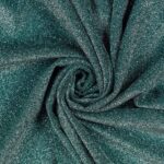 Tessuto Madrid Maglina con Lurex Jersey Bi-Elastica - Fondo Verde - Lurex Argento