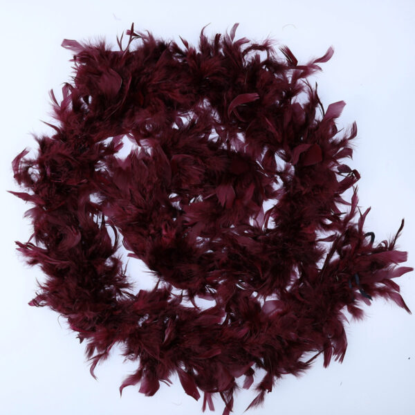 boa di piume lungo 2 metri bordeaux