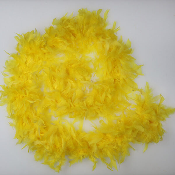 boa di piume lungo 2 metri giallo