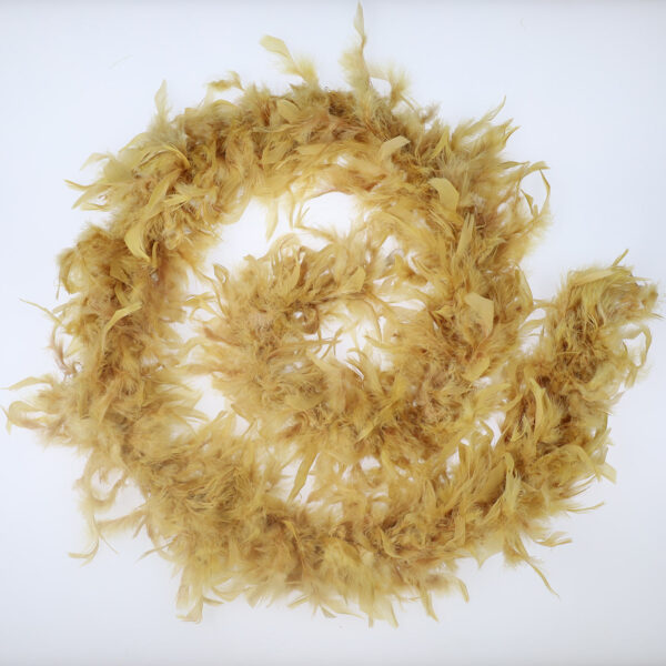 boa di piume lungo 2 metri oro